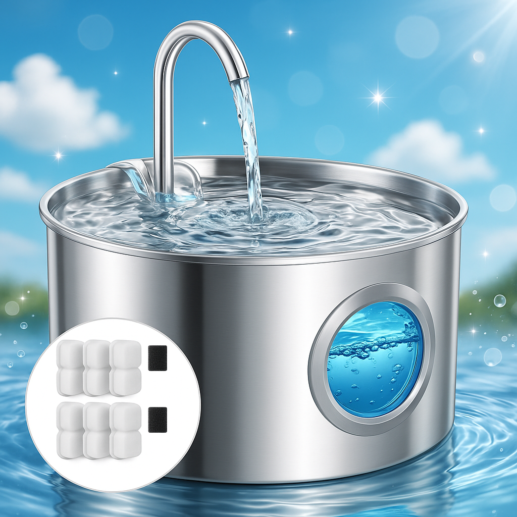 HydraPurr™ Stainless Steel Cat Water Fountain