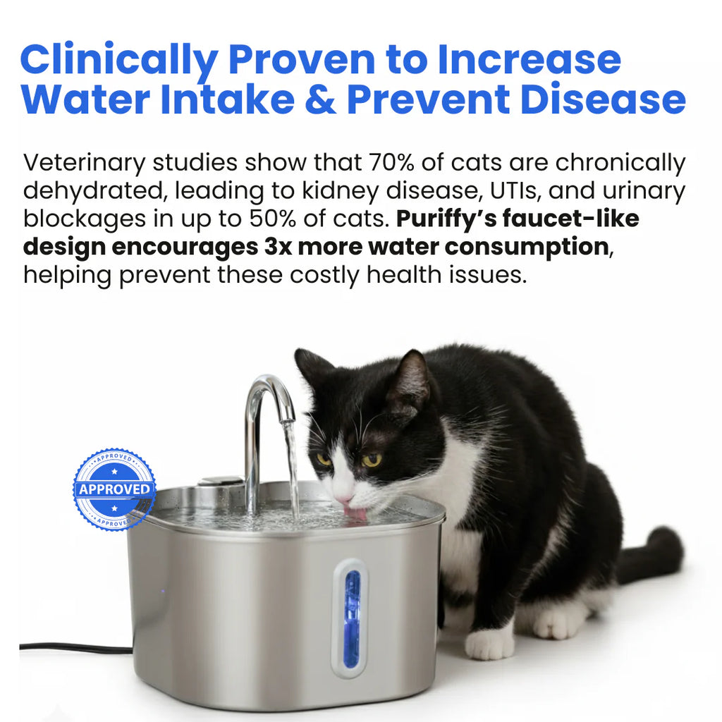 HydraPurr™ Stainless Steel Cat Water Fountain